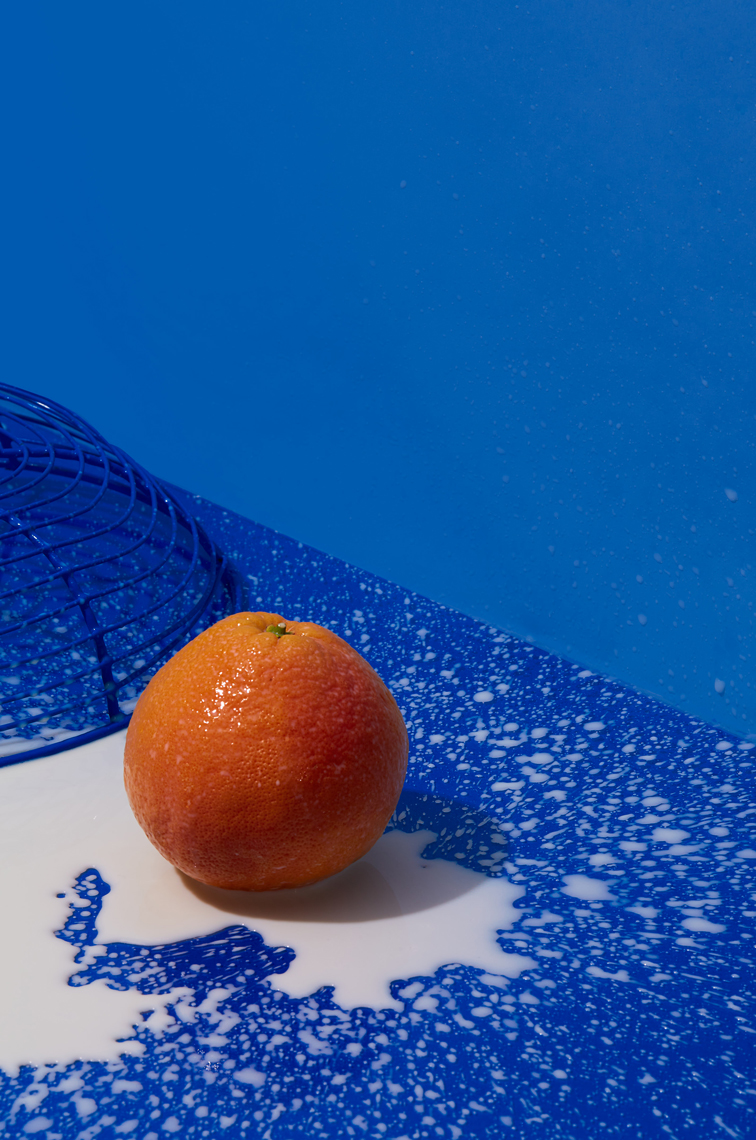Orange on Blue, Tabletop Photography